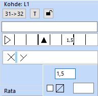 Vihtavuoren Pamaus ry./jle 9/35 L1 Lähtökolmio Lähdön rastimääriterivi Symboli ja sen nimi 4.