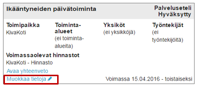 5.2 HAKEMUS ON HYVÄKSYTTY Kun hakemus on hyväksytty, tulevat yrityksen tiedot automaattisesti näkyviin PSOP-järjestelmän julkiselle sivustolle asiakkaiden nähtäväksi.