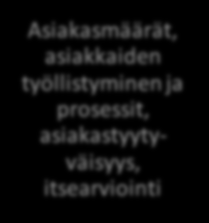 Asiakasmäärät, asiakkaiden työllistyminen ja prosessit, asiakastyytyväisyys, itsearviointi Asiakas voi itse kertoa toimintakyvystään Lääkärin B-lausunto auttaa