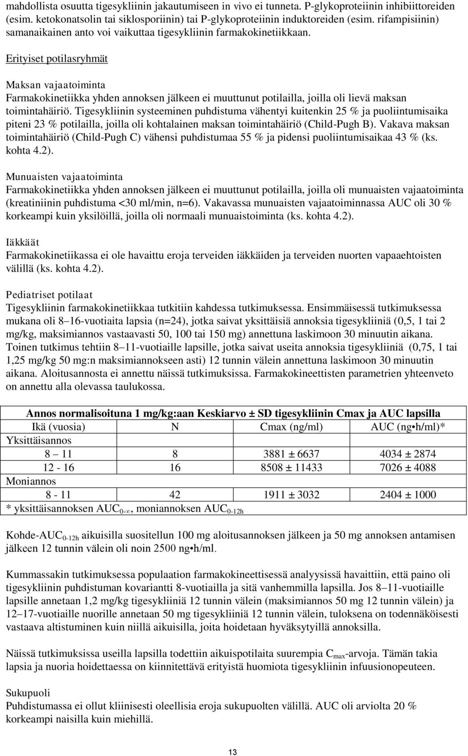 Erityiset potilasryhmät Maksan vajaatoiminta Farmakokinetiikka yhden annoksen jälkeen ei muuttunut potilailla, joilla oli lievä maksan toimintahäiriö.