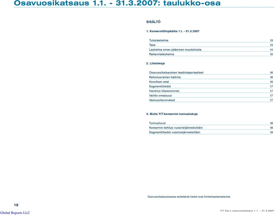 liiketoiminnot 17 Vaihto-omaisuus 17 Vastuusitoumukset 17 3.