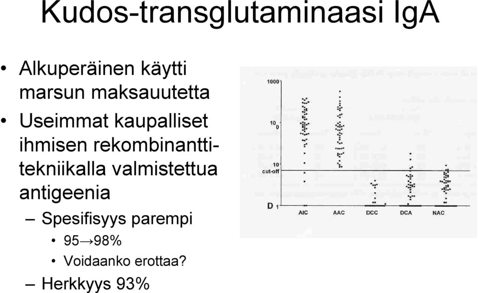 rekombinanttitekniikalla valmistettua antigeenia