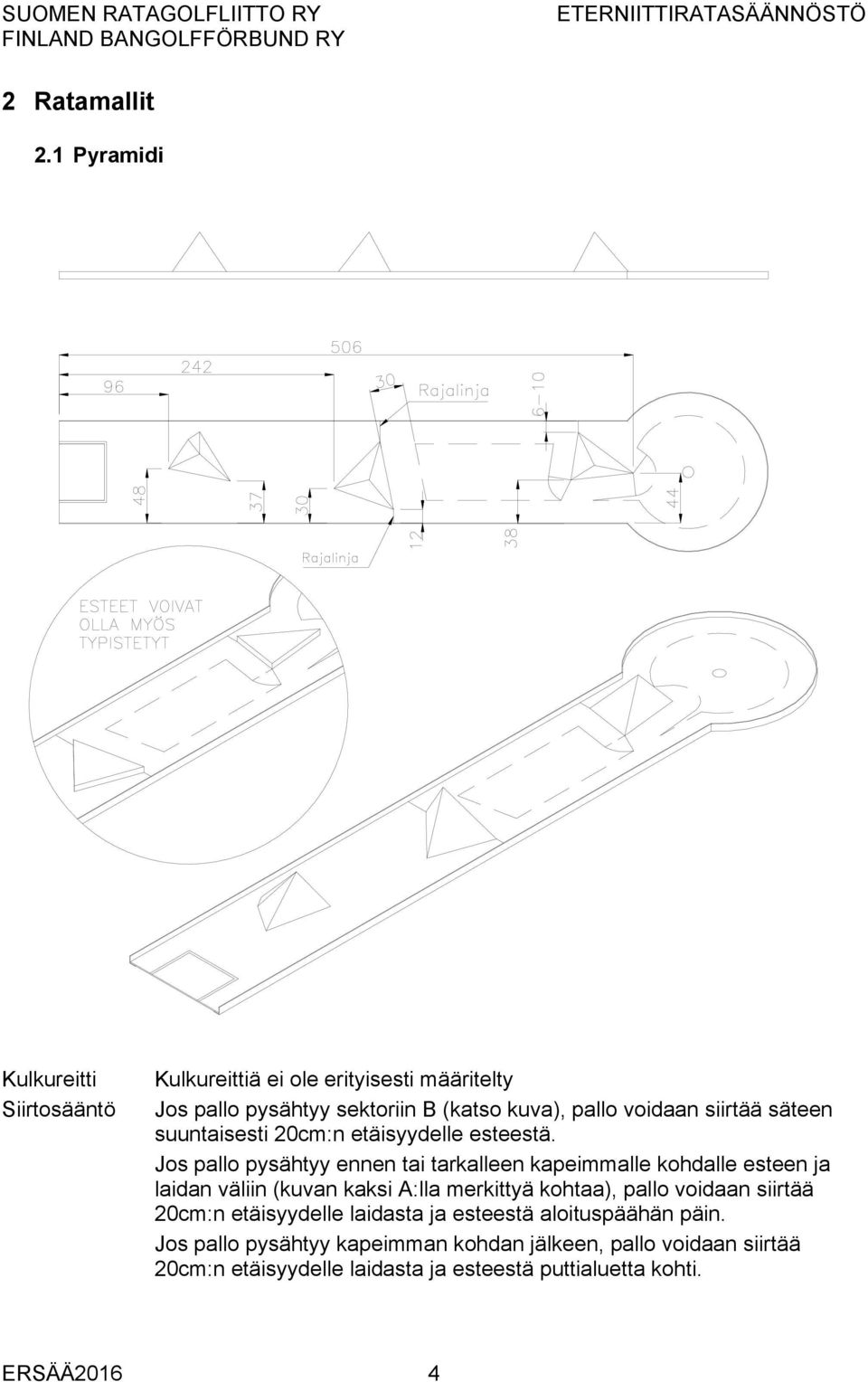 siirtää säteen suuntaisesti 20cm:n etäisyydelle esteestä.