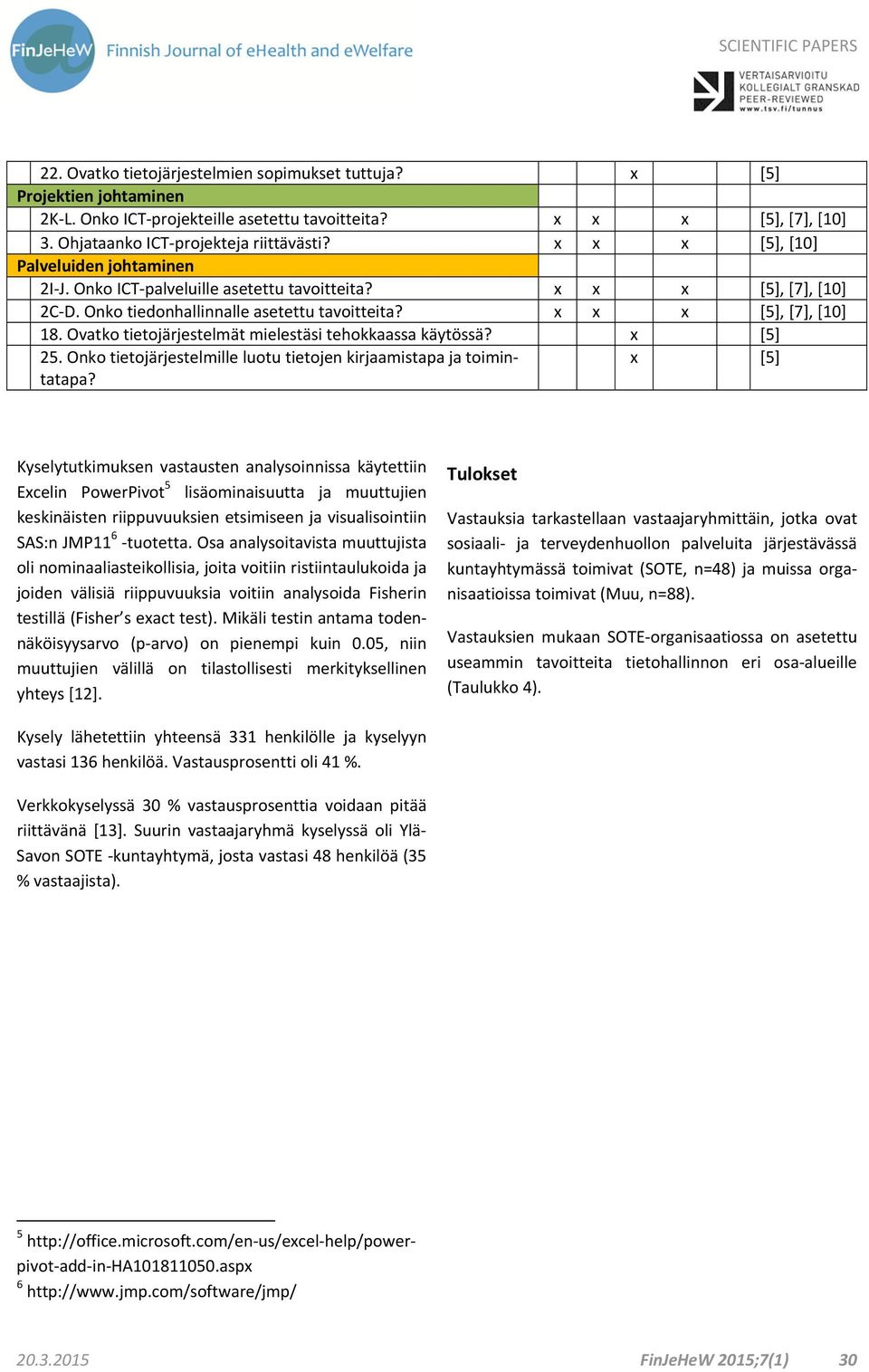 Ovatko tietojärjestelmät mielestäsi tehokkaassa käytössä? [5] 25. Onko tietojärjestelmille luotu tietojen kirjaamistapa ja toimintatapa?