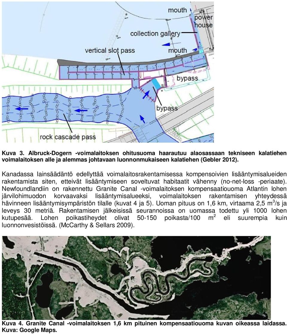 Newfoundlandiin on rakennettu Granite Canal -voimalaitoksen kompensaatiouoma Atlantin lohen järvilohimuodon korvaavaksi lisääntymisalueeksi, voimalaitoksen rakentamisen yhteydessä hävinneen