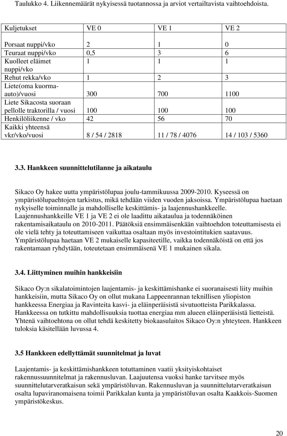 pellolle traktorilla / vuosi 100 100 100 Henkilöliikenne / vko 42 56 70 Kaikki yhteensä vkr/vko/vuosi 8 / 54 / 2818 11 / 78 / 4076 14 / 103 