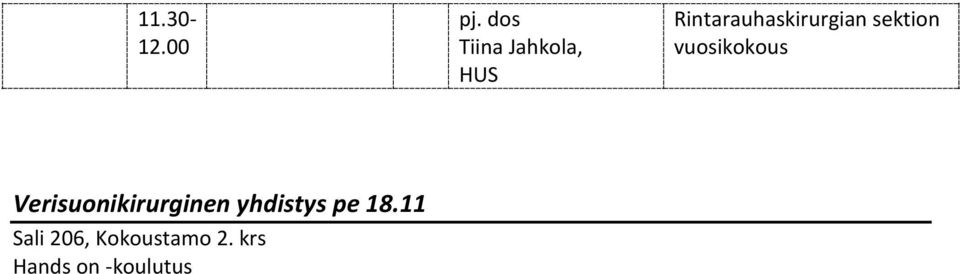 sektion vuosikokous Verisuonikirurginen