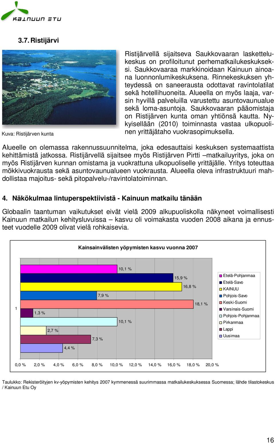 Alueella on myös laaja, varsin hyvillä palveluilla varustettu asuntovaunualue sekä loma-asuntoja. Saukkovaaran pääomistaja on Ristijärven kunta oman yhtiönsä kautta.