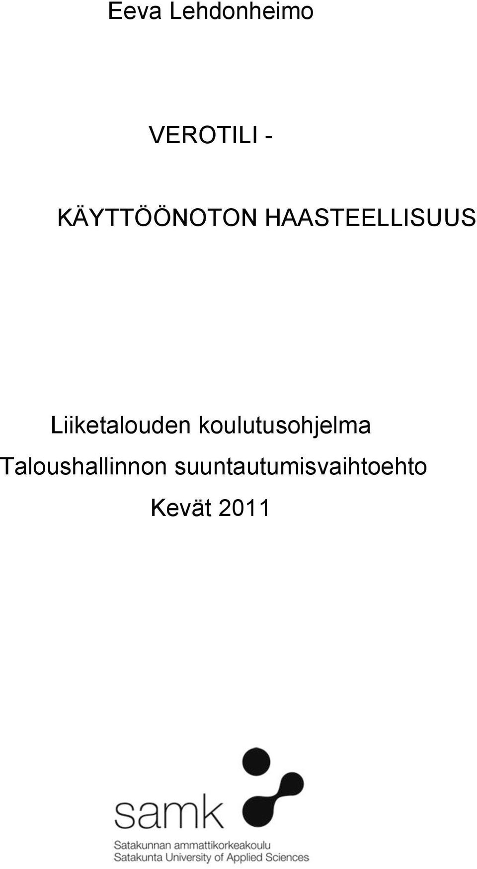 Liiketalouden koulutusohjelma