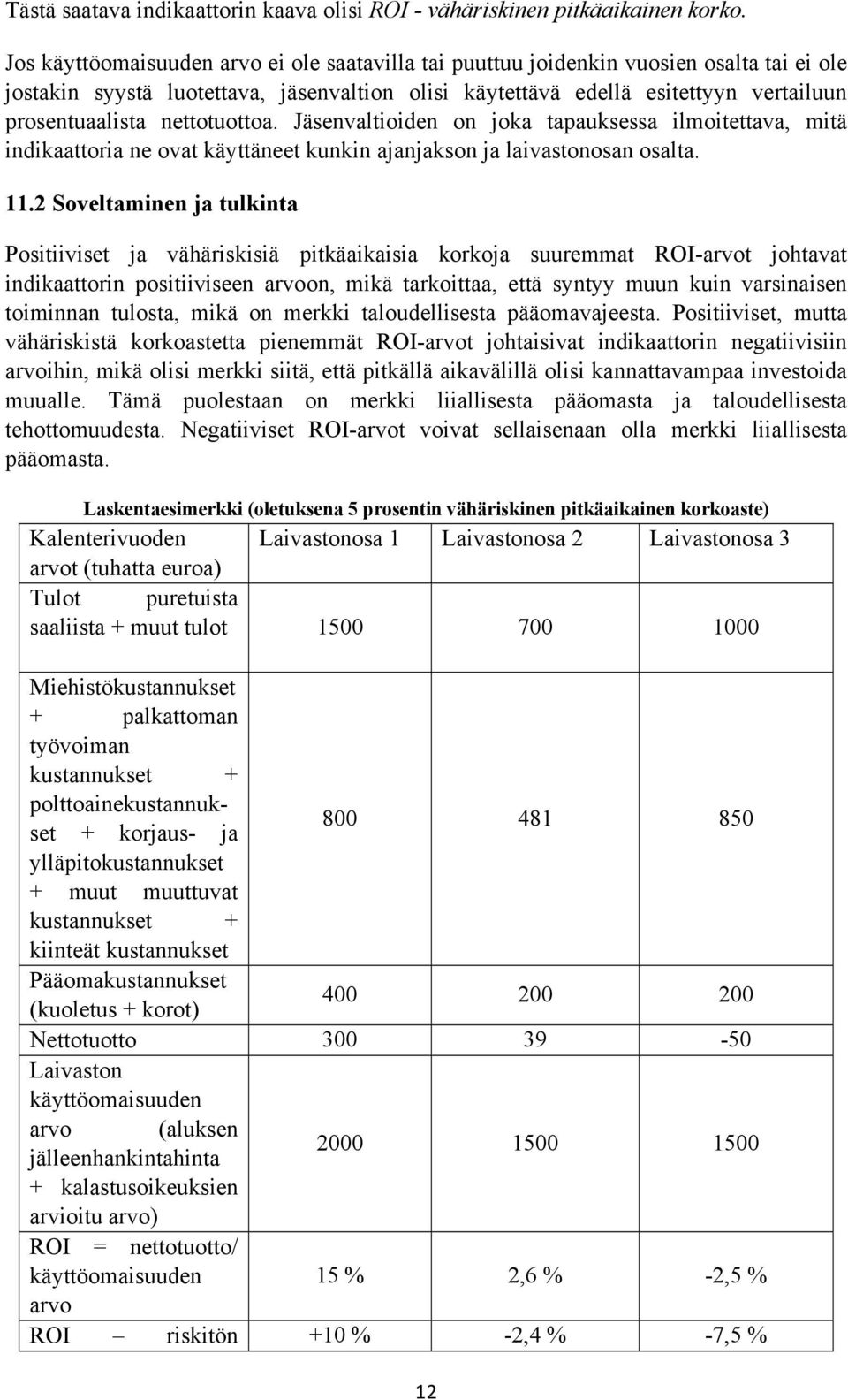 nettotuottoa. Jäsenvaltioiden on joka tapauksessa ilmoitettava, mitä indikaattoria ne ovat käyttäneet kunkin ajanjakson ja laivastonosan osalta. 11.