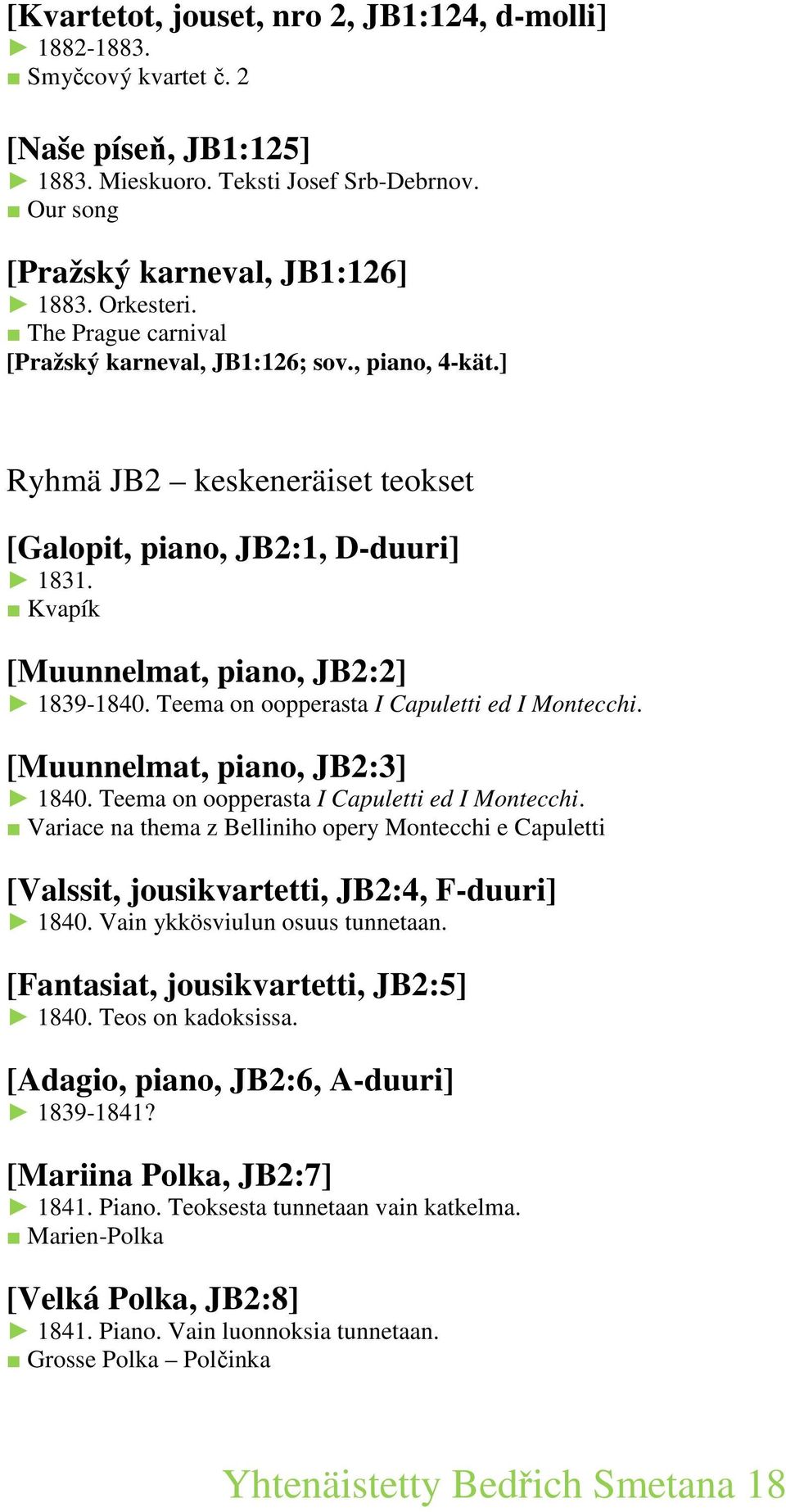 Teema on oopperasta I Capuletti ed I Montecchi. [Muunnelmat, piano, JB2:3] 1840. Teema on oopperasta I Capuletti ed I Montecchi.