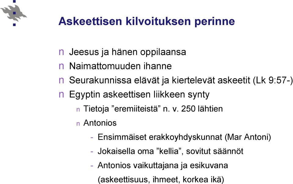 Tietoja eremiiteistä n. v.