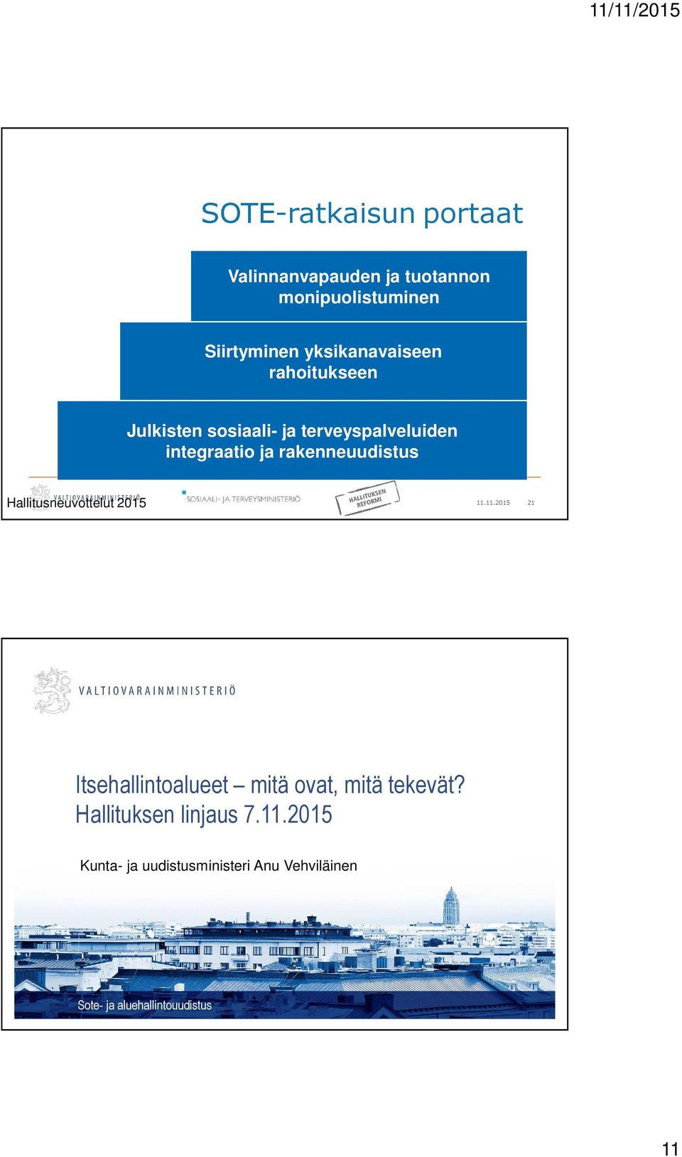 rakenneuudistus Hallitusneuvottelut 2015 11.