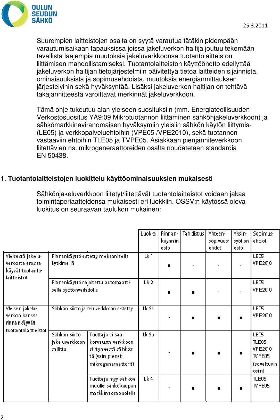 Tuotantolaitteiston käyttöönotto edellyttää jakeluverkon haltijan tietojärjestelmiin päivitettyä tietoa laitteiden sijainnista, ominaisuuksista ja sopimusehdoista, muutoksia energianmittauksen