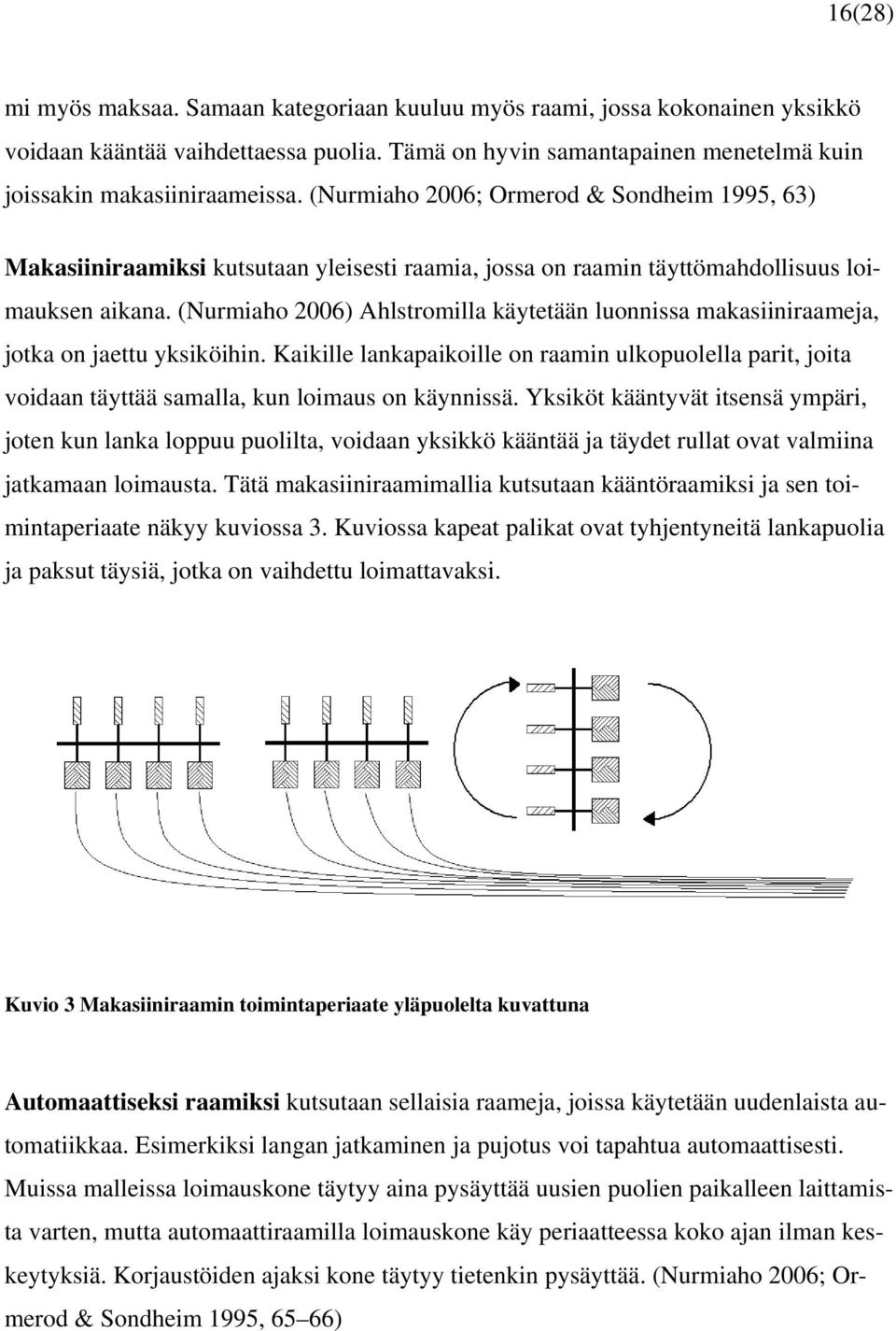 (Nurmiaho 2006) Ahlstromilla käytetään luonnissa makasiiniraameja, jotka on jaettu yksiköihin.