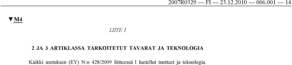 TARKOTETUT TAVARAT JA TEKNOLOGA