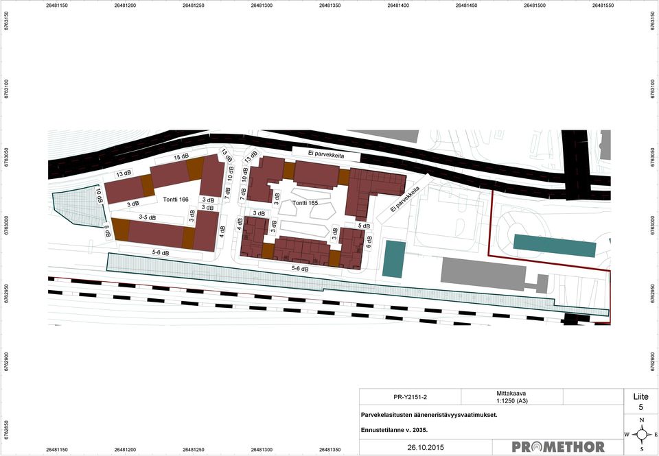 5-6 db 3 db 13 db 10 db 5 db 26481150 26481150 Mittakaava 1:1250 (A3) PR-Y2151-2