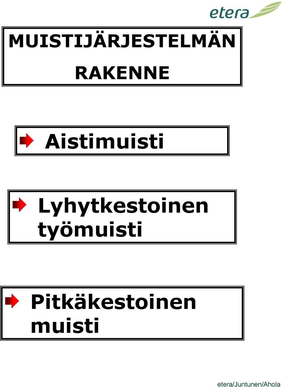 työmuisti Pitkäkestoinen