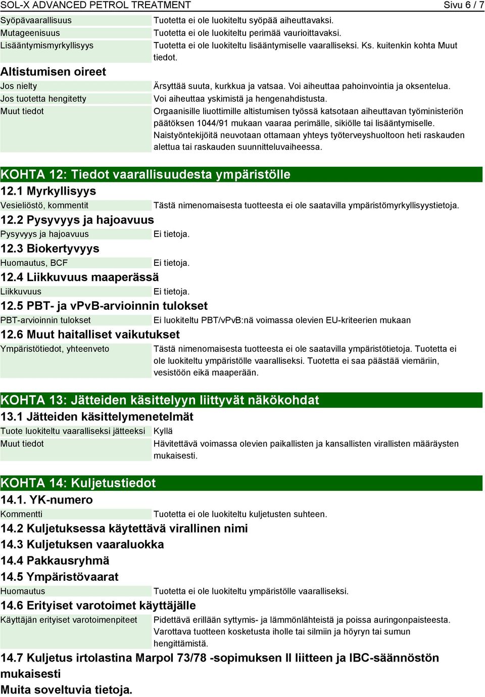 Voi aiheuttaa pahoinvointia ja oksentelua. Voi aiheuttaa yskimistä ja hengenahdistusta.