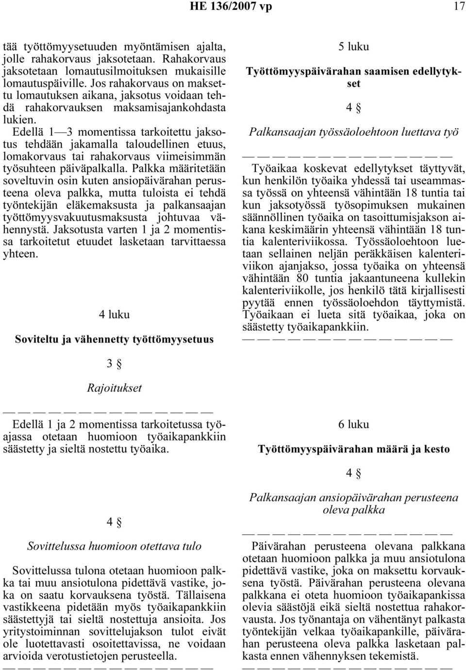 Edellä 1 3 momentissa tarkoitettu jaksotus tehdään jakamalla taloudellinen etuus, lomakorvaus tai rahakorvaus viimeisimmän työsuhteen päiväpalkalla.