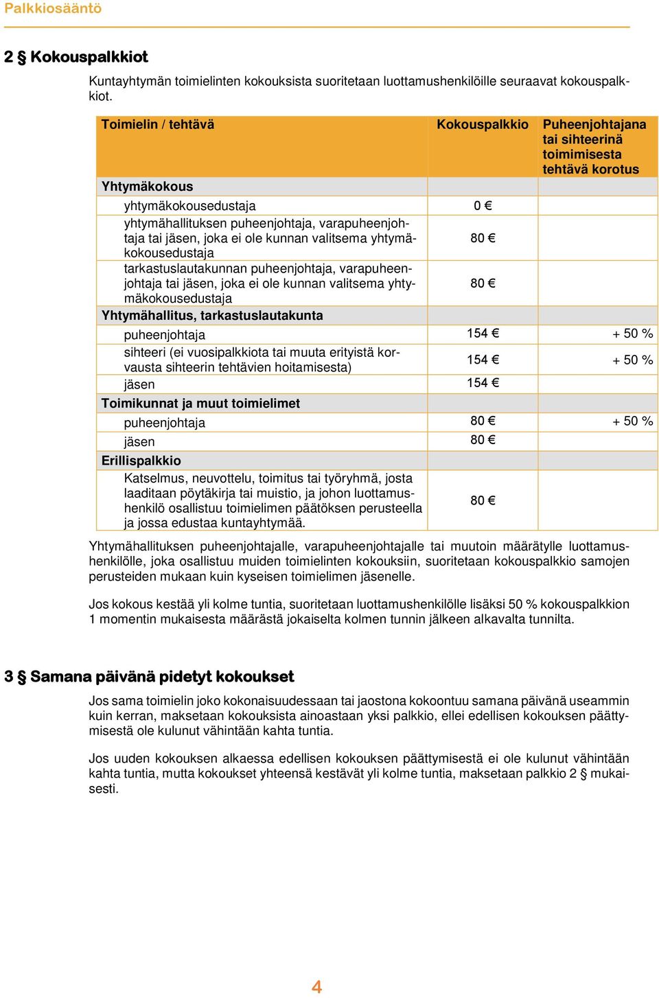 ole kunnan valitsema yhtymäkokousedustaja 80 tarkastuslautakunnan puheenjohtaja, varapuheenjohtaja tai jäsen, joka ei ole kunnan valitsema yhtymäkokousedustaja 80 Yhtymähallitus, tarkastuslautakunta