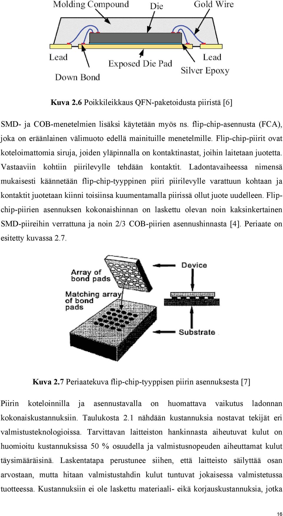 Ladontavaiheessa nimensä mukaisesti käännetään flip-chip-tyyppinen piiri piirilevylle varattuun kohtaan ja kontaktit juotetaan kiinni toisiinsa kuumentamalla piirissä ollut juote uudelleen.