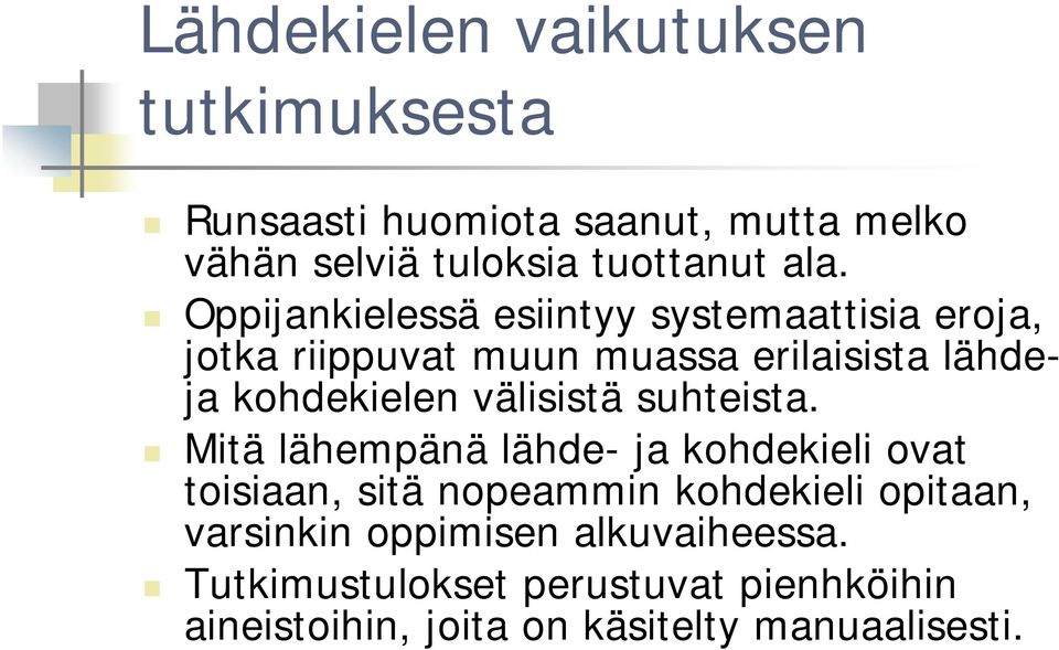 välisistä suhteista.