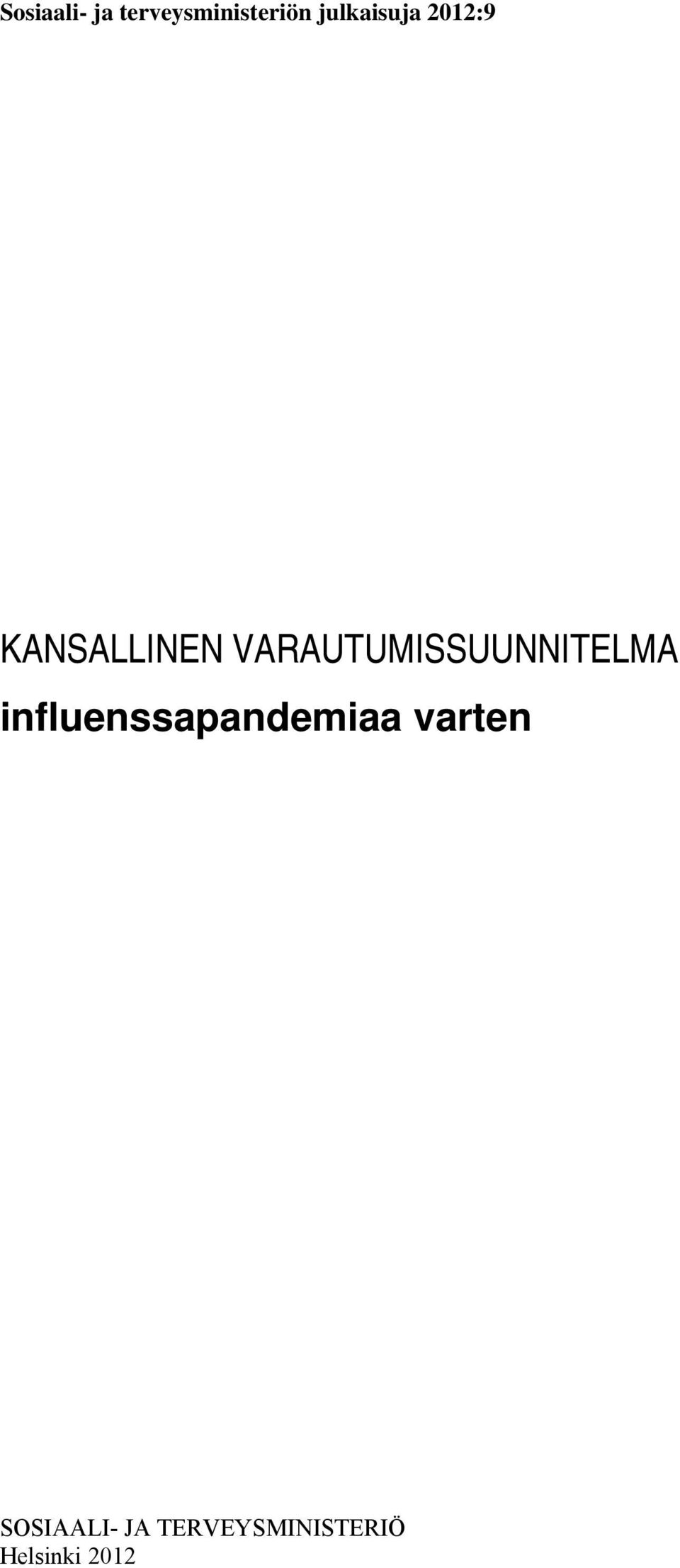 VARAUTUMISSUUNNITELMA