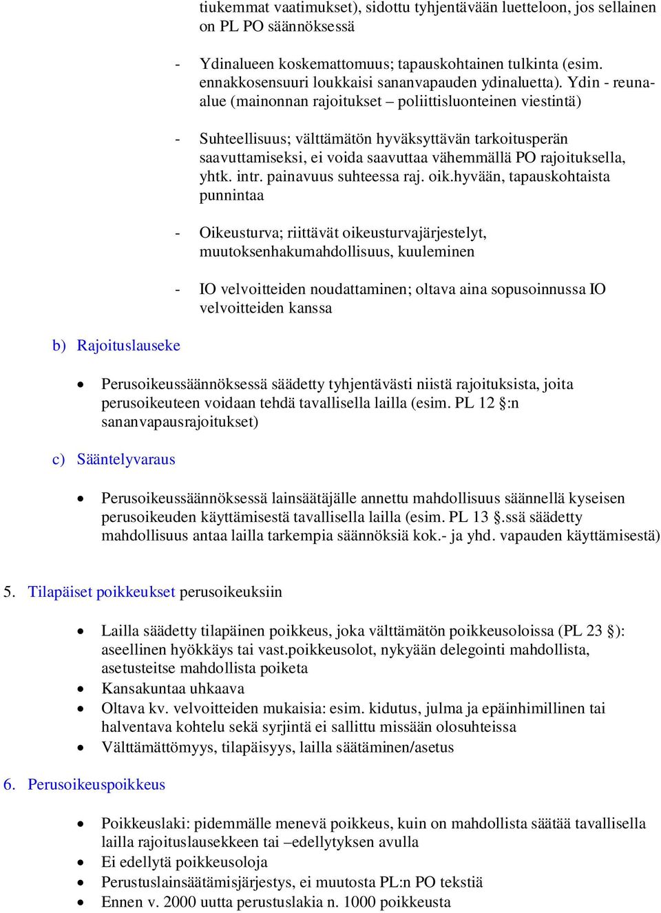 Ydin - reunaalue (mainonnan rajoitukset poliittisluonteinen viestintä) - Suhteellisuus; välttämätön hyväksyttävän tarkoitusperän saavuttamiseksi, ei voida saavuttaa vähemmällä PO rajoituksella, yhtk.