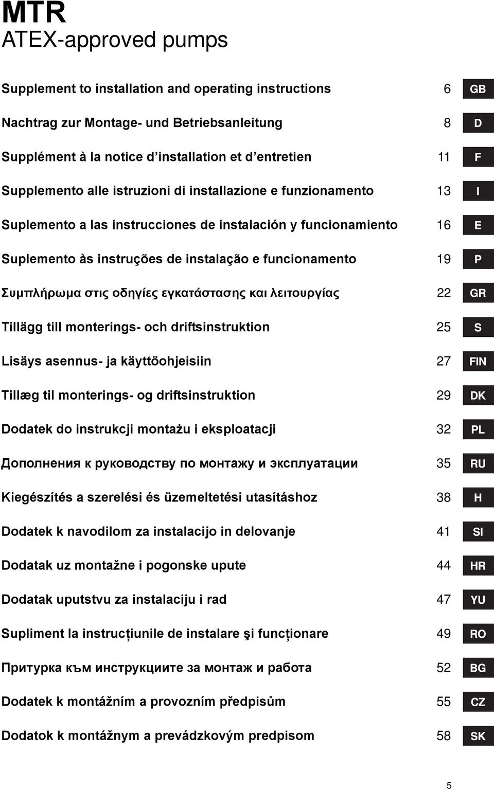 driftsinstruktion 25 Lisys asennus- ja kyttohjeisiin 27 Tillg til monterings- og driftsinstruktion 29 Dodatek do instrukcji montau i eksploatacji 32 Äīļīėķåķč ź šóźīāīäńņāó ļī ģīķņąęó č żźńļėóąņąöčč