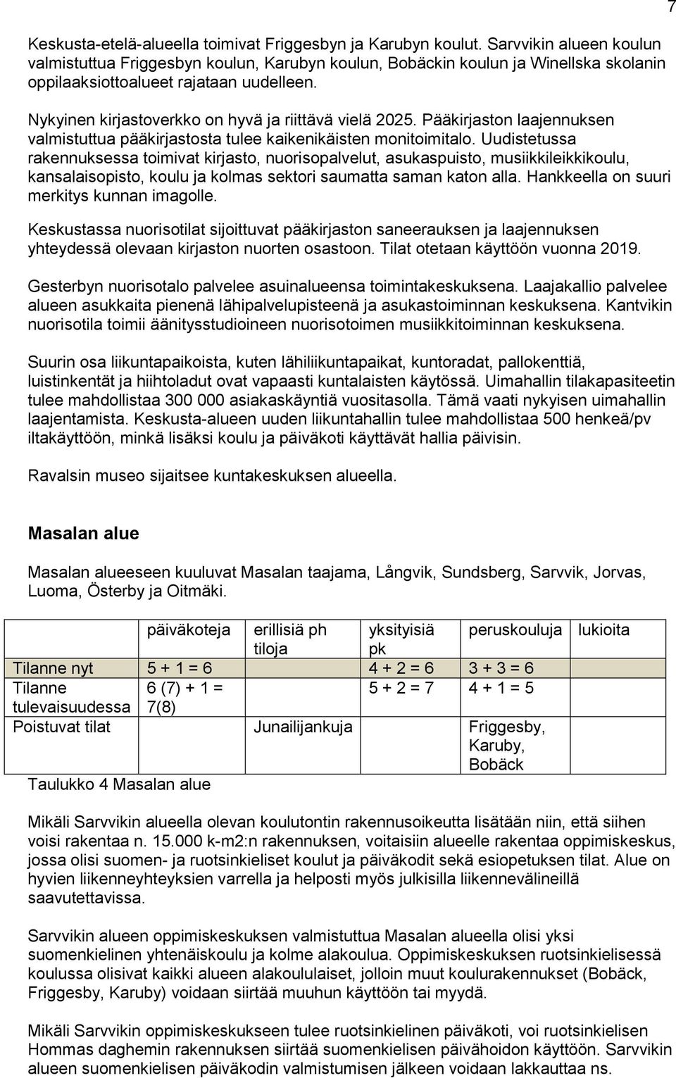 Nykyinen kirjastoverkko on hyvä ja riittävä vielä 2025. Pääkirjaston laajennuksen valmistuttua pääkirjastosta tulee kaikenikäisten monitoimitalo.