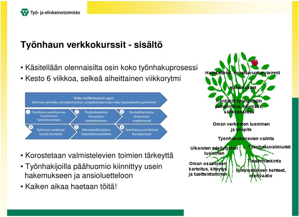Korostetaan valmistelevien toimien tärkeyttä Työnhakijoilla päähuomio
