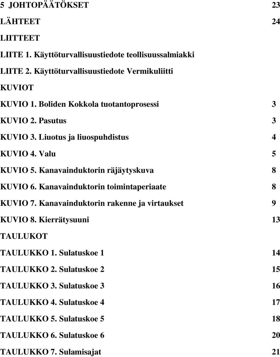 Valu 5 KUVIO 5. Kanavainduktorin räjäytyskuva 8 KUVIO 6. Kanavainduktorin toimintaperiaate 8 KUVIO 7. Kanavainduktorin rakenne ja virtaukset 9 KUVIO 8.