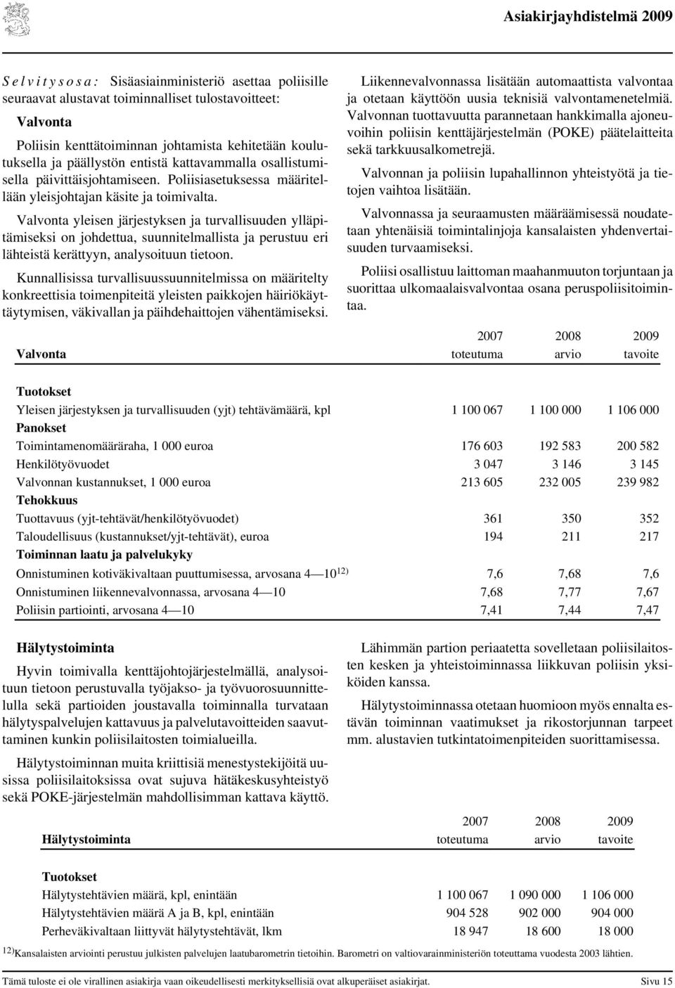 Valvonta yleisen järjestyksen ja turvallisuuden ylläpitämiseksi on johdettua, suunnitelmallista ja perustuu eri lähteistä kerättyyn, analysoituun tietoon.