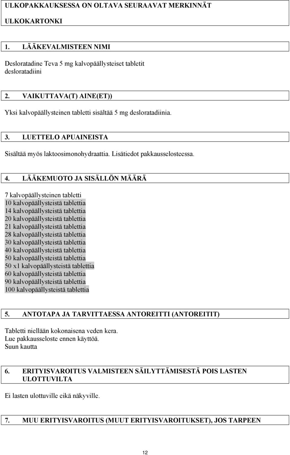 LÄÄKEMUOTO JA SISÄLLÖN MÄÄRÄ 7 kalvopäällysteinen tabletti 10 kalvopäällysteistä tablettia 14 kalvopäällysteistä tablettia 20 kalvopäällysteistä tablettia 21 kalvopäällysteistä tablettia 28