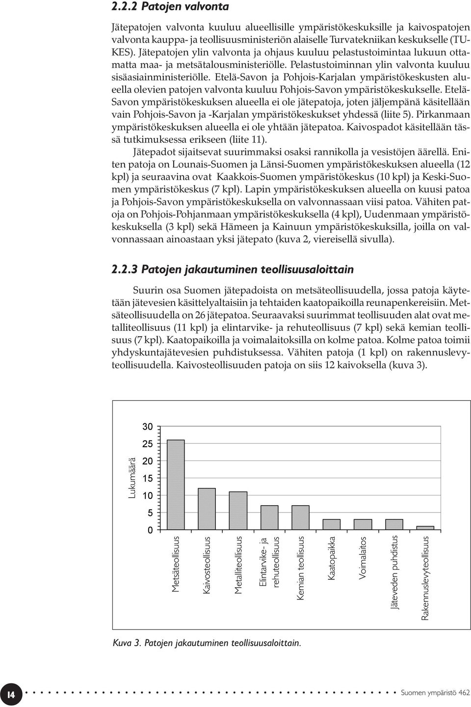 Etelä-Savon ja Pohjois-Karjalan ympäristökeskusten alueella olevien patojen valvonta kuuluu Pohjois-Savon ympäristökeskukselle.