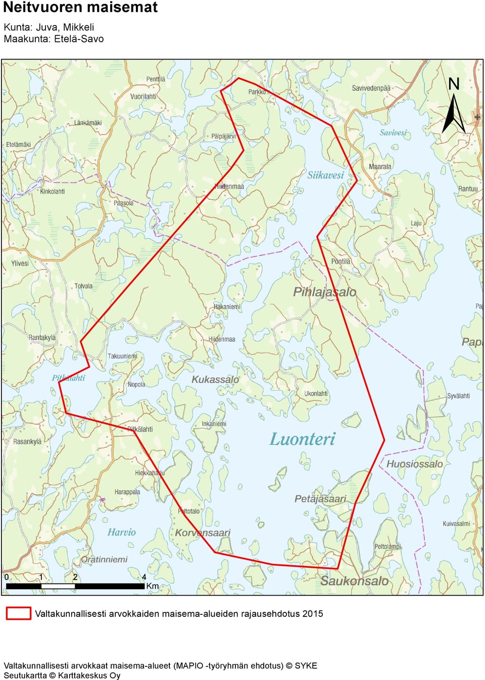 rajausehdotus 2015 Valtakunnallisesti arvokkaat