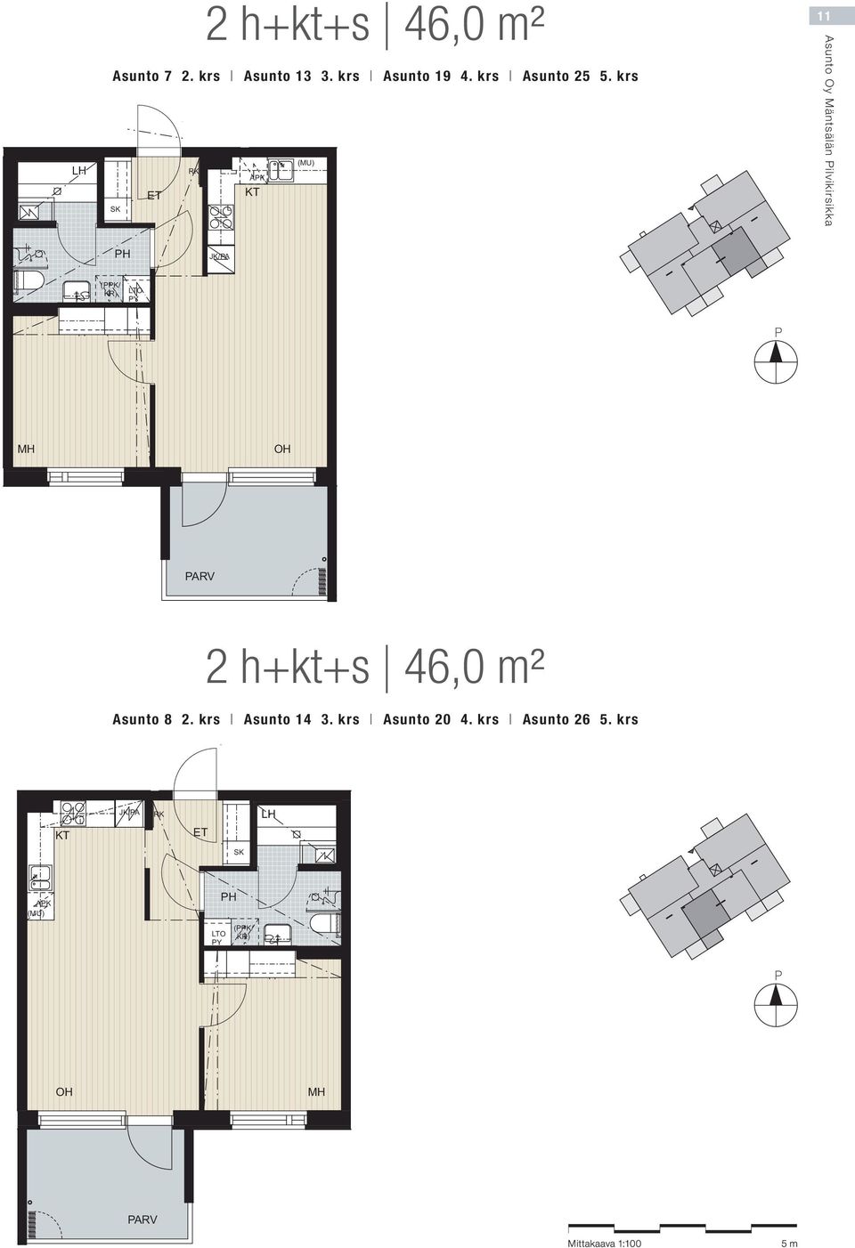 krs 11 ( ) TO 2 h+kt+s 46,0 m² Asunto 8 2.