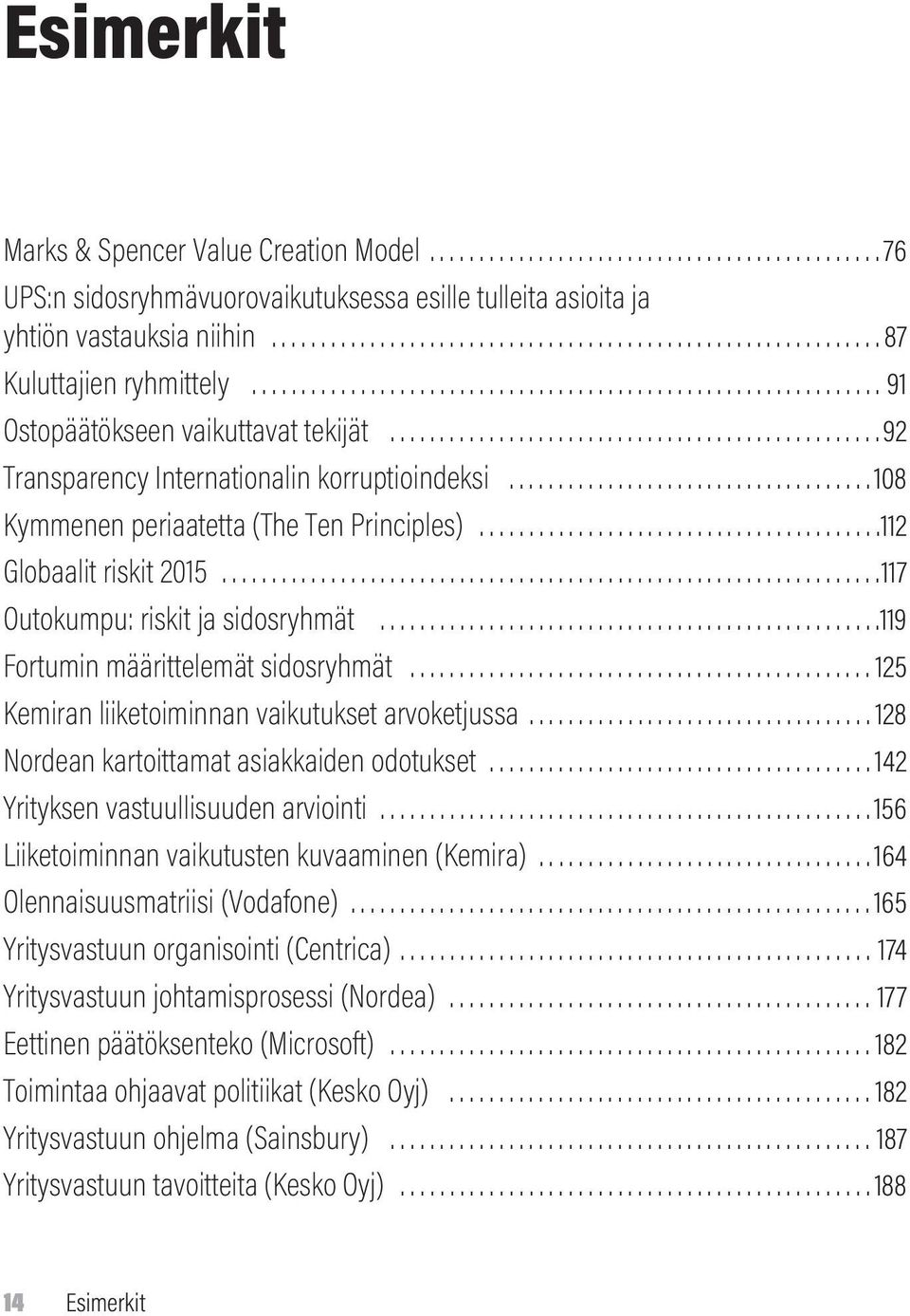 ................................................. 92 Transparency Internationalin korruptioindeksi..................................... 108 Kymmenen periaatetta (The Ten Principles).