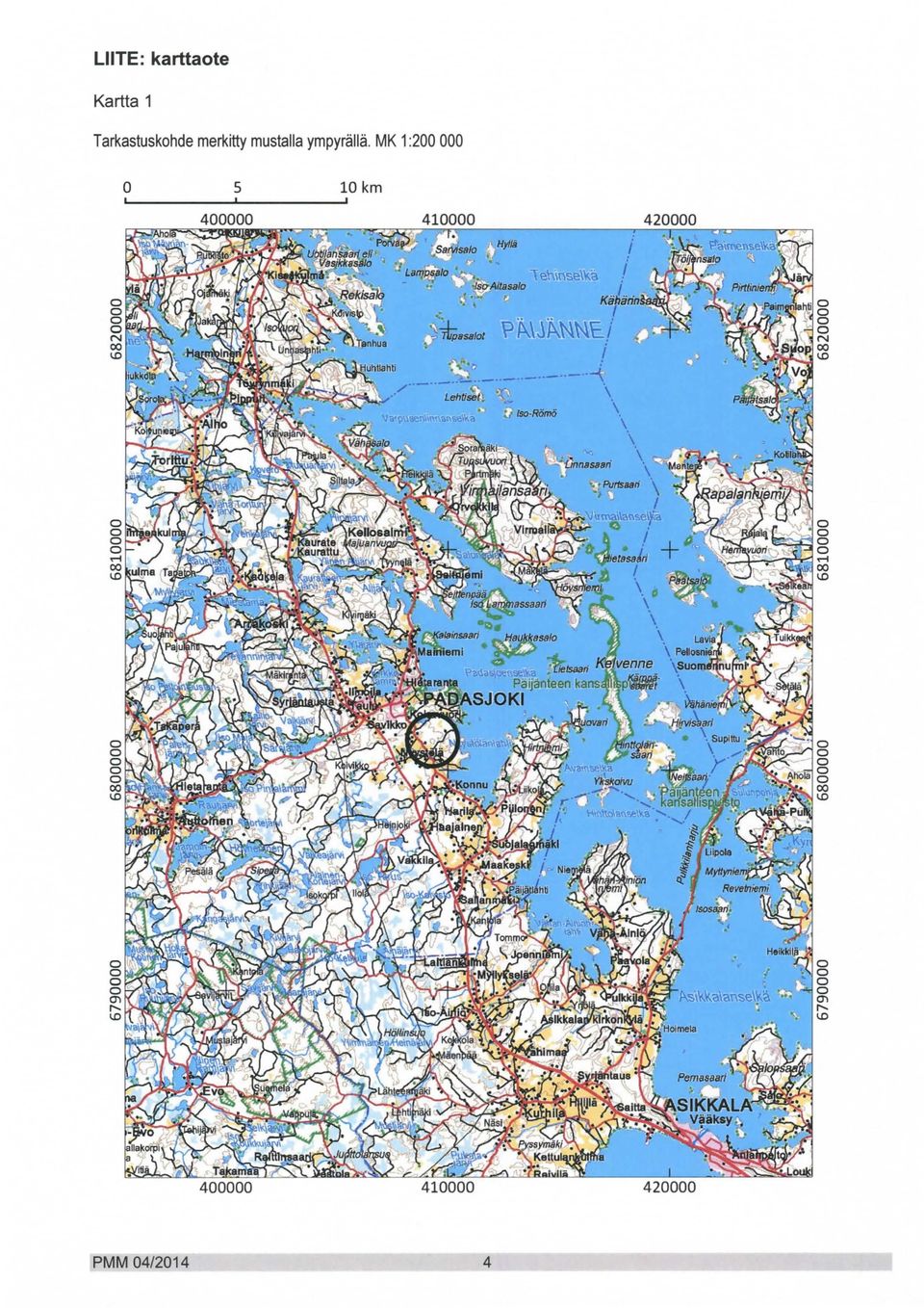 MK 1:2 5 1 km 4 41 1 eh\nse\\(ä / KäJärin 1