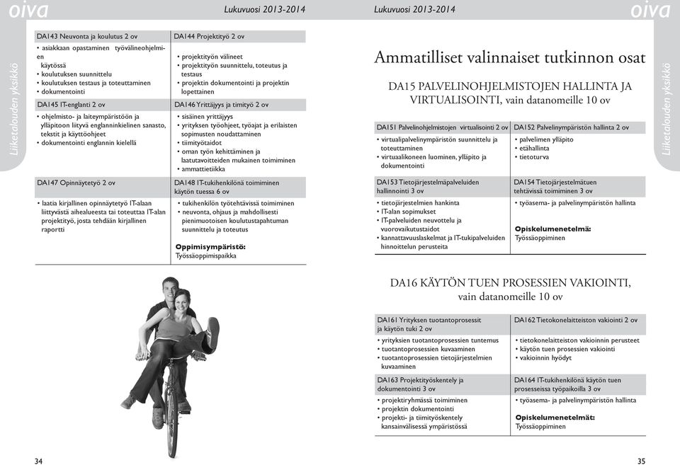 liittyvästä aihealueesta tai toteuttaa IT-alan projektityö, josta tehdään kirjallinen raportti DA144 Projektityö projektityön välineet projektityön suunnittelu, toteutus ja testaus projektin