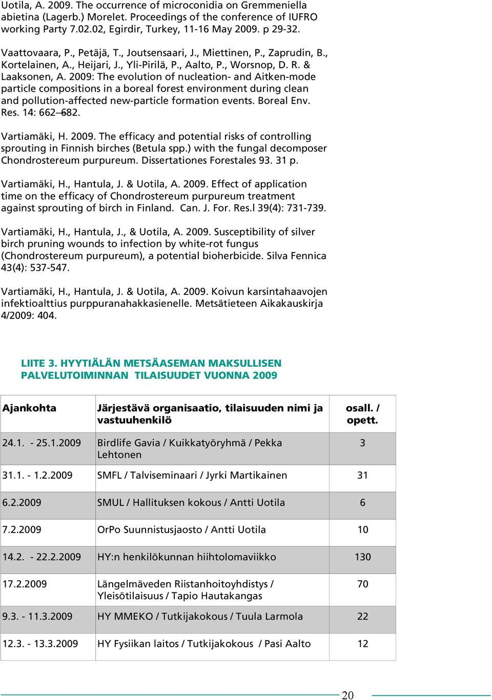 2009: The evolution of nucleation- and Aitken-mode particle compositions in a boreal forest environment during clean and pollution-affected new-particle formation events. Boreal Env. Res. 14: 662 682.