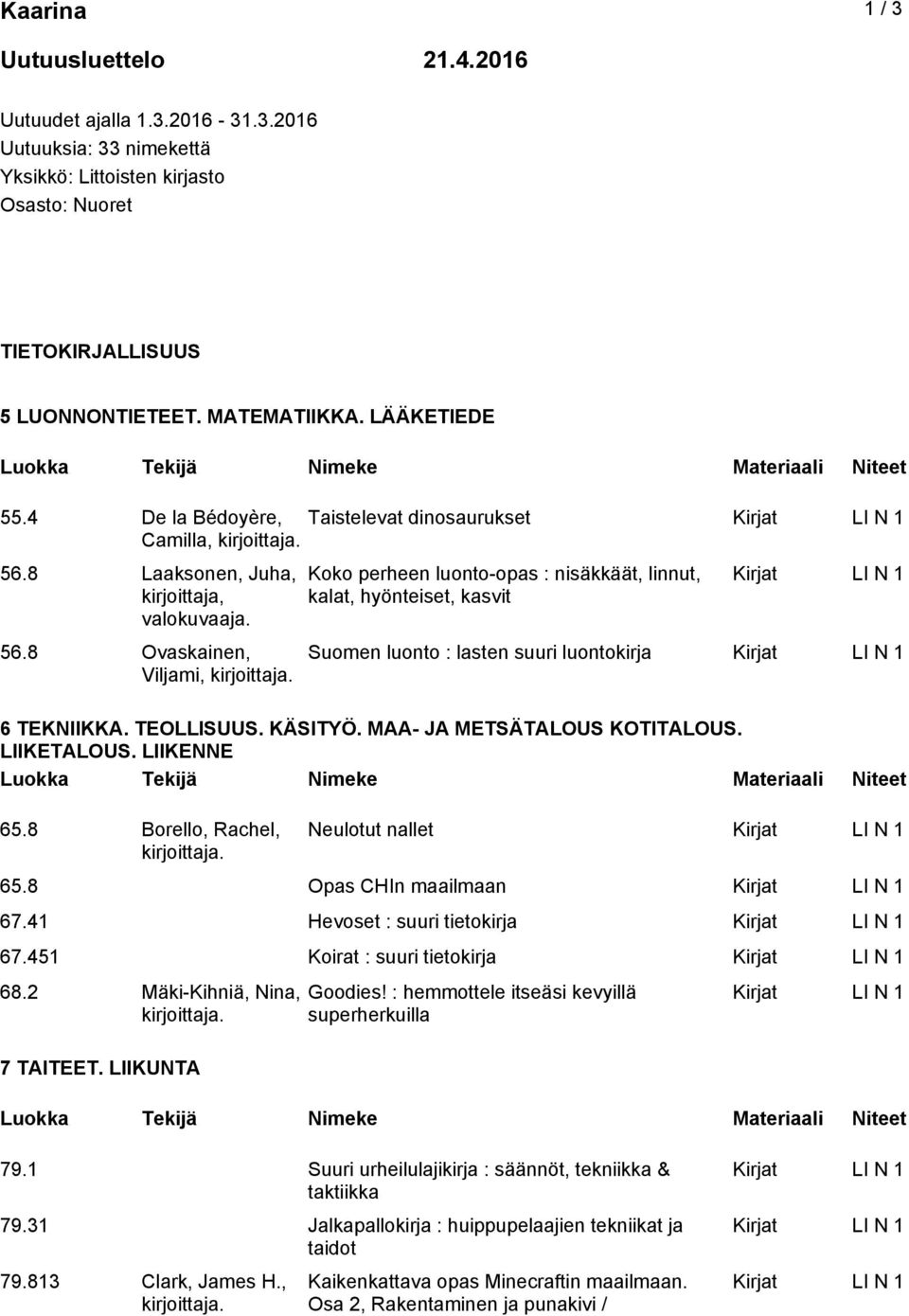 8 Borello, Rachel, Koko perheen luonto-opas : nisäkkäät, linnut, kalat, hyönteiset, kasvit Suomen luonto : lasten suuri luontokirja 6 TEKNIIKKA. TEOLLISUUS. KÄSITYÖ. MAA- JA METSÄTALOUS KOTITALOUS.