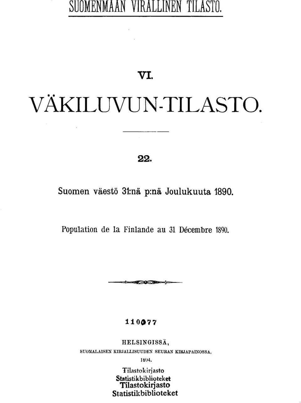 Population de la Finlande au Décembre 0.