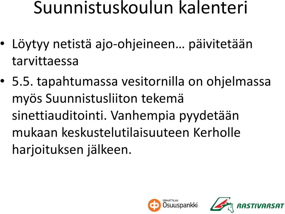 5. tapahtumassa vesitornilla on ohjelmassa myös
