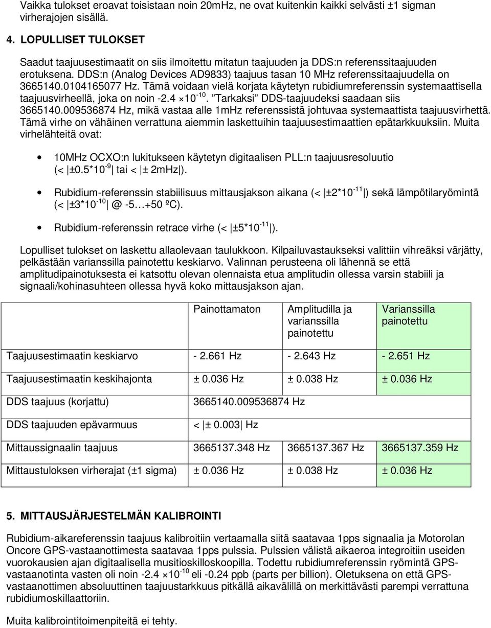 DDS:n (Analog Devices AD9833) taajuus tasan 10 MHz referenssitaajuudella on 3665140.0104165077 Hz.