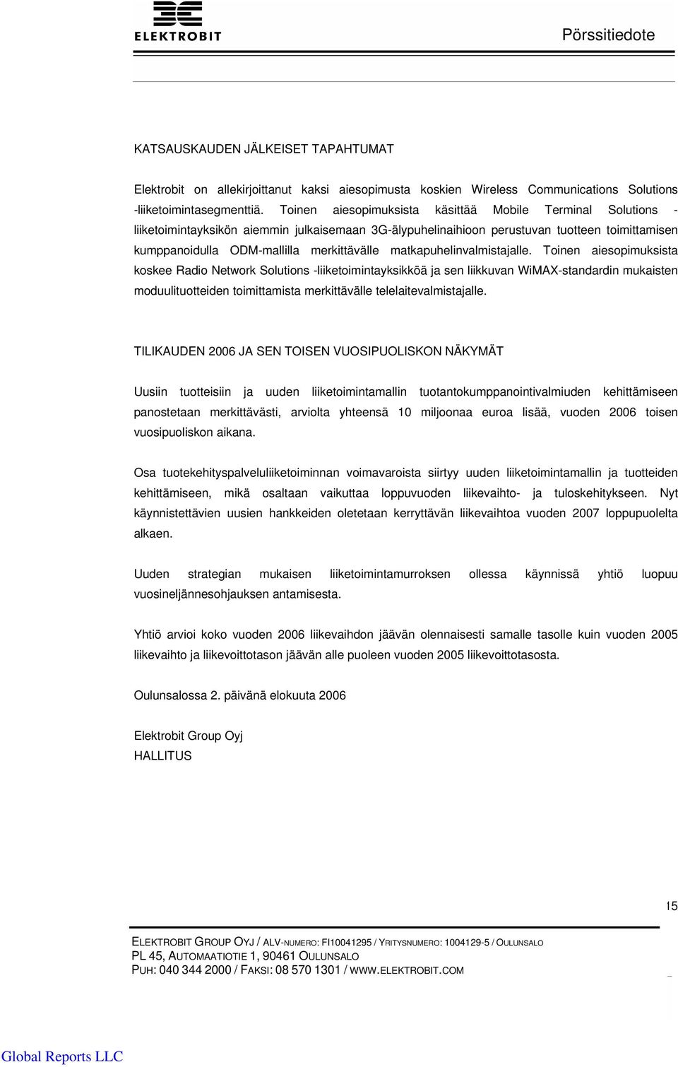 matkapuhelinvalmistajalle.