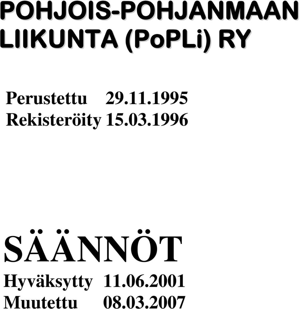 1995 Rekisteröity 15.03.