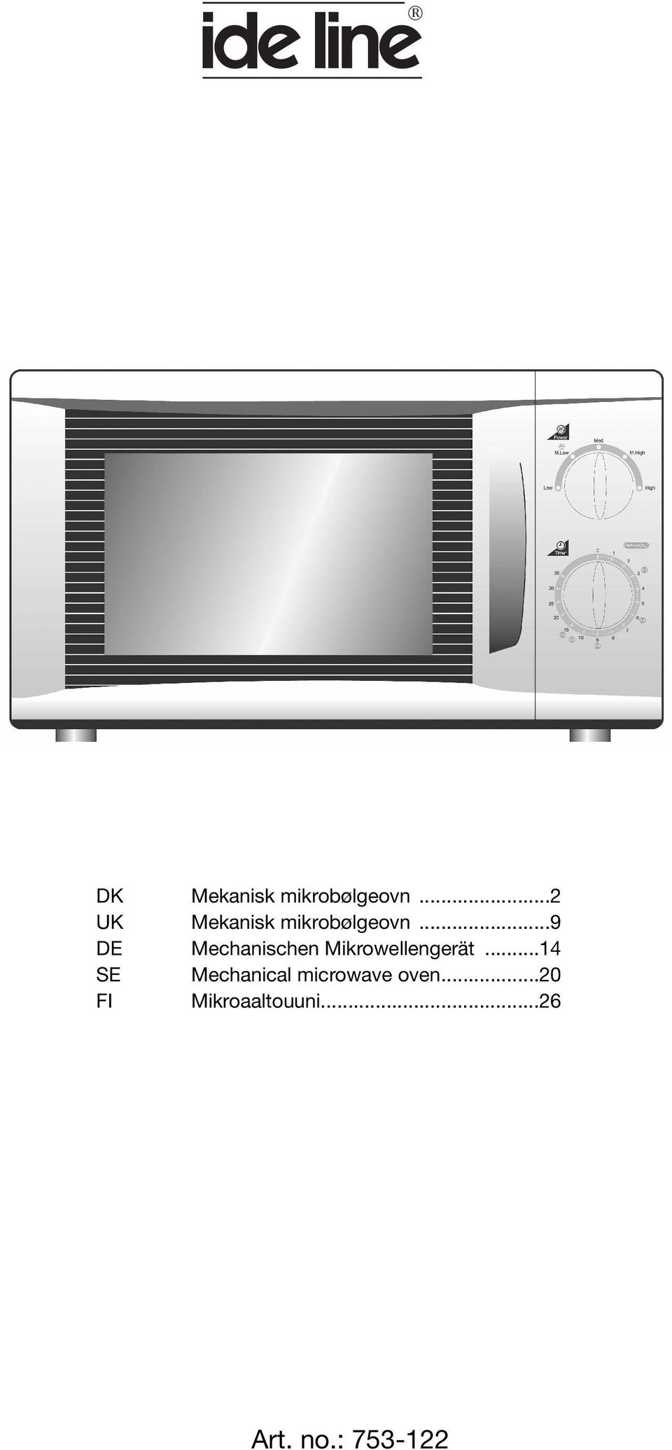 ..9 DE Mechanischen Mikrowellengerät.