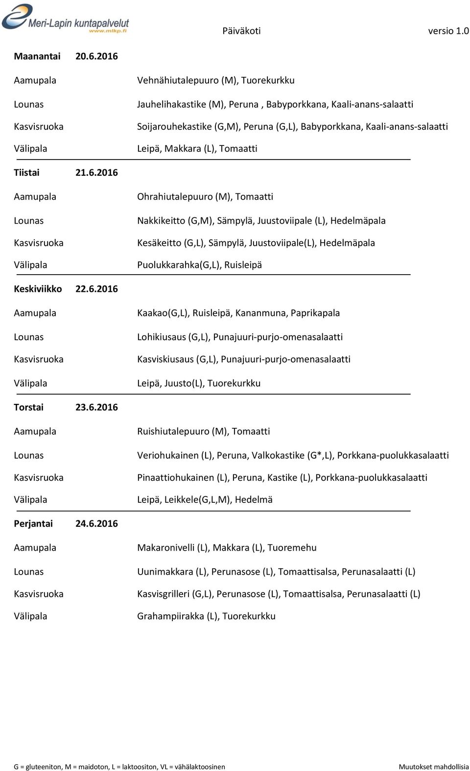 Tomaatti Tiistai 21.6.